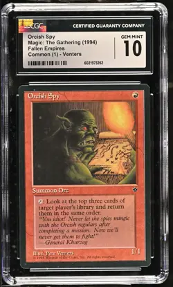 ORCISH SPY (Venters) Fallen Empires C CGC 10 MTG [Nostalgium] - Image 1