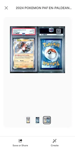 Raichu 132/091 Shiny Rare Pokemon Paldean Fates - PSA 10 GEM MT - Image 1