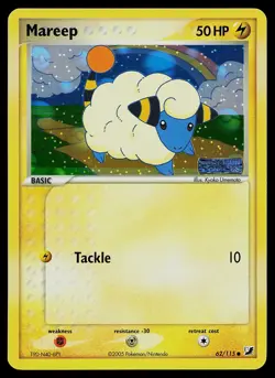 Pokemon Card - Mareep Unseen Forces 62/115 Reverse Holo Stamped - Image 1