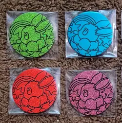 Pokemon Mini Tin Coin Set - All 8 Prismatic Evolutions Eevee Coins - COMPLETE - Image 3