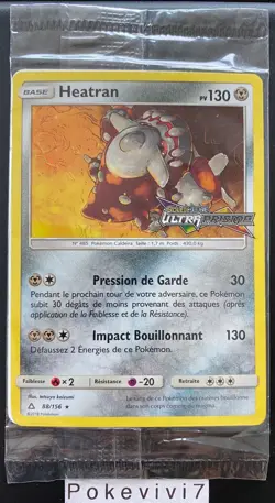 Carte Pokemon HEATRAN 88/156 Holo Soleil et Lune 5 SL5 FR NEUF SCELLE - Image 1