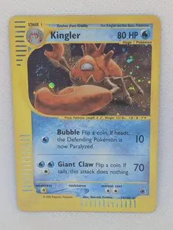 Kingler 015/165 Expedition Base Set Holo Rare Pokemon TCG Nintendo e-reader LP - Image 1