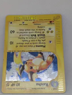 Raichu 025/165 Expedition Base Set Holo Rare Pokemon TCG Nintendo Pikachu MP - Image 4