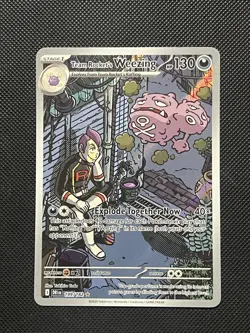 Pokemon Destined Rivals - Team Rocket’s Weezing - 199/182 - Art Rare - MINT - Image 2
