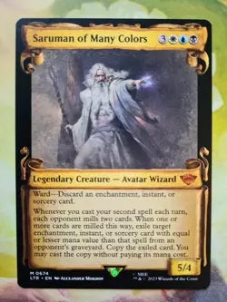 MTG - Saruman of Many Colors - Showcase Scrolls - Lord of the Rings - Magic - Image 2