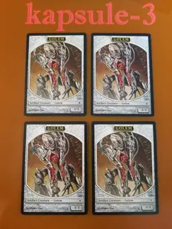 4x Golem | TOKEN 3/4 | New Phyrexia | MTG Magic Cards - Image 1