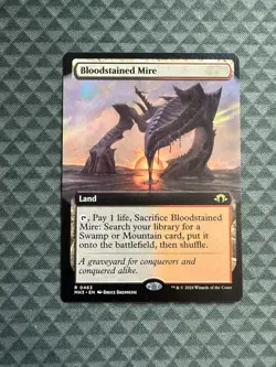 MTG Bloodstained Mire #0463 Extended Art Rare Modern Horizons 3 (MH3) - Image 1