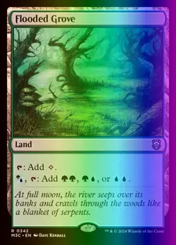 MTG Flooded Grove (342r/782) Modern Horizons 3 Commander NM FOIL - Image 1