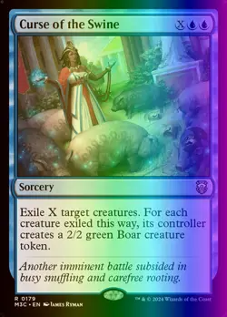 MTG Curse of the Swine (179r/782) Modern Horizons 3 Commander NM FOIL - Image 1