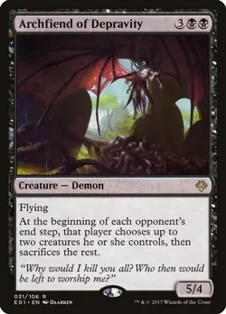 MTG Archfiend of Depravity (31/115) Archenemy Nicol Bolas NM - Image 1