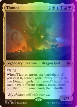 MTG Tiamat (235/518) Adventures in the Forgotten Realms LP FOIL - Image 1