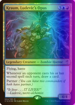 MTG Magic the Gathering Kraum, Ludevic's Opus (34/392) Commander 2016 NM FOIL - Image 1