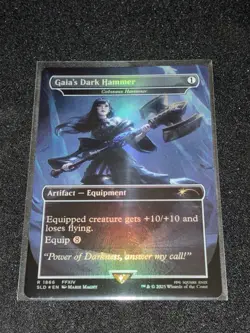 Gaia's Dark Hammer Rainbow FOIL MTG Final Fantasy Secret Lair Weapons - Image 1