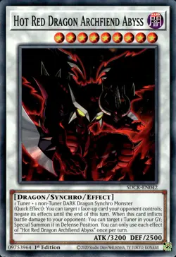 Hot Red Dragon Archfiend Abyss - 1st Edition SDCK-EN042 - NM - YuGiOh - Image 1