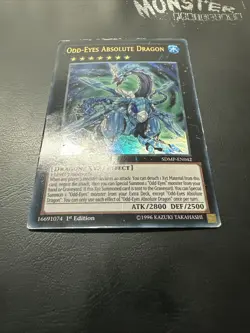 YUGIOH ODD EYES ABSOLUTE DRAGON ULTRA RARE SDMP-EN042 1ST EDITION PLAYED - Image 3