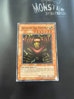 YUGIOH SANGA OF THE THUNDER SUPER RARE MRD-E025 PLAYED - Image 1