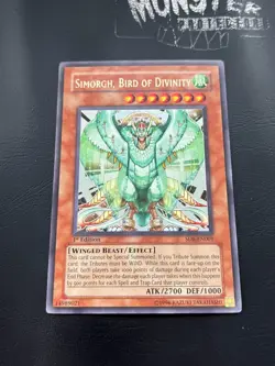 YUGIOH SIMORGH BIRD OF DIVINITY ULTRA RARE SD8-EN001 1ST EDITION - Image 1