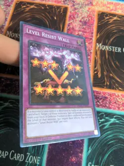 Yu-Gi-Oh! Level Resist Wall EGO1-EN005 1st Edition Super Rare NM - Image 2