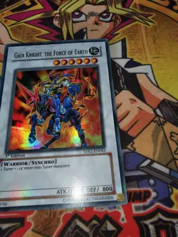 Gaia Knight, the Force of Earth 5ds1-en042 1st Edition (MP) Super Rare Yu-Gi-Oh! - Image 4