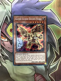 LDS3-EN136 Kaiser Glider Golden Burst Secret Rare 1st Edition NM Yugioh Card - Image 1