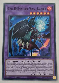 Yu-Gi-Oh! SUDA-DE032 Boser HELD Inferno Wing - Backfire 1.Auflage SR - Image 1