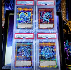 YUGIOH JAPANESE BLUE EYES WHITE DRAGON QCSR QCAC-JP021 PSA 10 FULL SET - Image 1