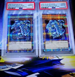 YUGIOH JAPANESE BLUE EYES WHITE DRAGON QCSR QCAC-JP021 PSA 10 FULL SET - Image 3