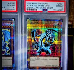 YUGIOH JAPANESE BLUE EYES WHITE DRAGON QCSR QCAC-JP021 PSA 10 FULL SET - Image 5
