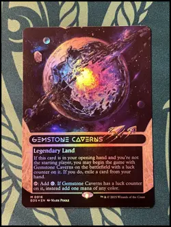 MTG Card - Gemstone Caverns (0016) Borderless Edge of Eternities: Near Mint Foil - Image 1