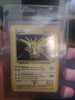 Pokemon TCG Zapdos Base Set Holo Rare Card 16/102 - Image 2