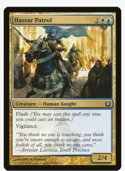 Hussar Patrol #169 Return To Ravnica Magic Card With Protective Sleeve - Image 1