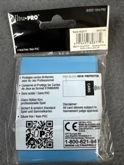 50 ULTRA PRO GLOSS LIGHT BLUE STANDARD SIZE DECK PROTECTOR Card Sleeves mtg ccg - Image 2