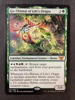 MTG Commander: Kamigawa: Neon Dynasty #37 Go-Shintai of Life's Origin NM - Image 1