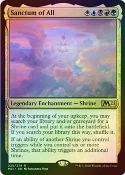 1 x Sanctum of All - Foil - M21 - LP - Magic The Gathering - MTG - Image 1