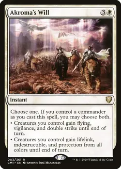 Akroma's Will Commander Legends Foil Near Mint - Image 1