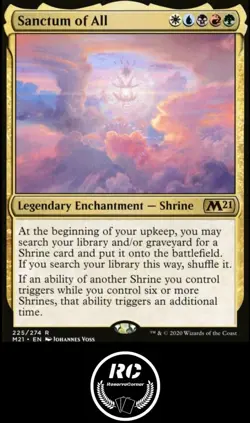 Sanctum Of All MTG NM M21 Legendary Enchantment Multicolor Fast Tracked Shipping - Image 1