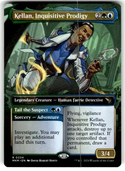 1x Kellan, Inquisitive Prodigy - Borderless - MTG - MKM - NM/M Card - Rare - Image 1