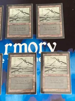 MTG Set of 10 Beta Limited Swamp C Two Branches Magic: The Gathering Played - Image 4