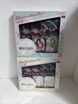 One Piece Card TGC Illustration Boxes Volume 1 & 2 Set Factory Sealed Nami Boa - Image 1