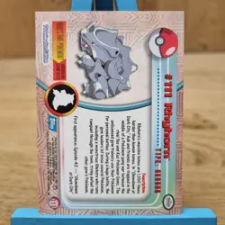 Rhyhorn #111 Topps Series 2 Blue Back Card Non Holo - Image 2