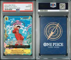 One Piece Card Monkey D. Luffy OP07-109 TR Treasure Rare PSA10 English - Image 3