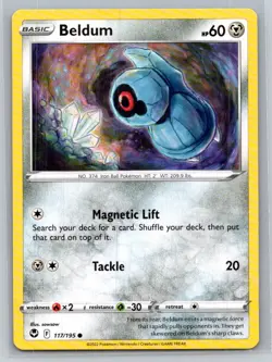 Beldum #117/195 SWSH12: Silver Tempest Common - Pokemon Cards F46 - Image 1