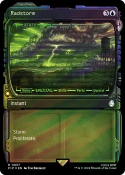 MTG FOIL Radstorm Showcase Surge Foil - Fallout Commander #857 - Image 1