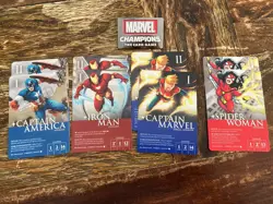 Marvel Champions The Card Game Civil War Alternate Art Promo Cards And Pin - Image 1