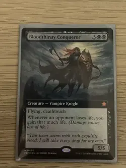 MTG Foundations Bloodthirsty Conqueror NM Mythic 0460 Borderless Card - Image 1