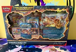 Charizard EX Special Collection Box with Jumbo Lenticular Card and Promo Cards - Image 1