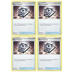 Pokemon Card - Metal Saucer - Sword and Shield Base - x4 Card Playset - 170/202 - Image 1