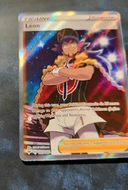 Leon 182/185 Trainer Vivid Voltage Holo Ultra Rare Pokemon Card Nintendo 2020 - Image 4