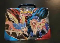 Pokemon Trading Card Game Tin Metal Lunch Box Storage With Handle - Image 1