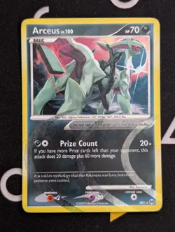 Arceus AR1 Holo Rare Arceus - Heavily Played DMG Pokemon Card - Image 1